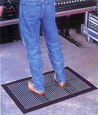Workforce middle age spread produces anti-fatigue matting keyed to comfort and safety